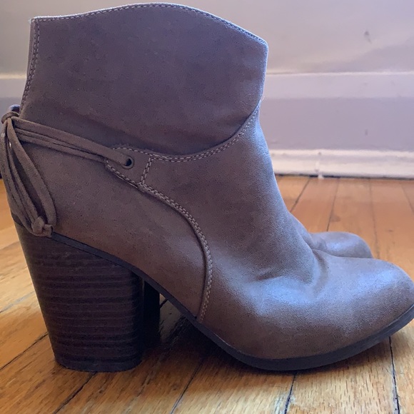 Brown Faux Suede Booties - Picture 3 of 4